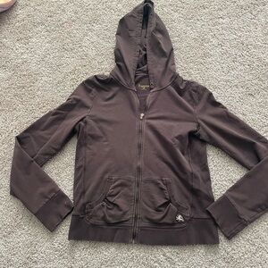 Express Vintage Zip-Up Hooded Shirt Jacket Women’s Size Medium